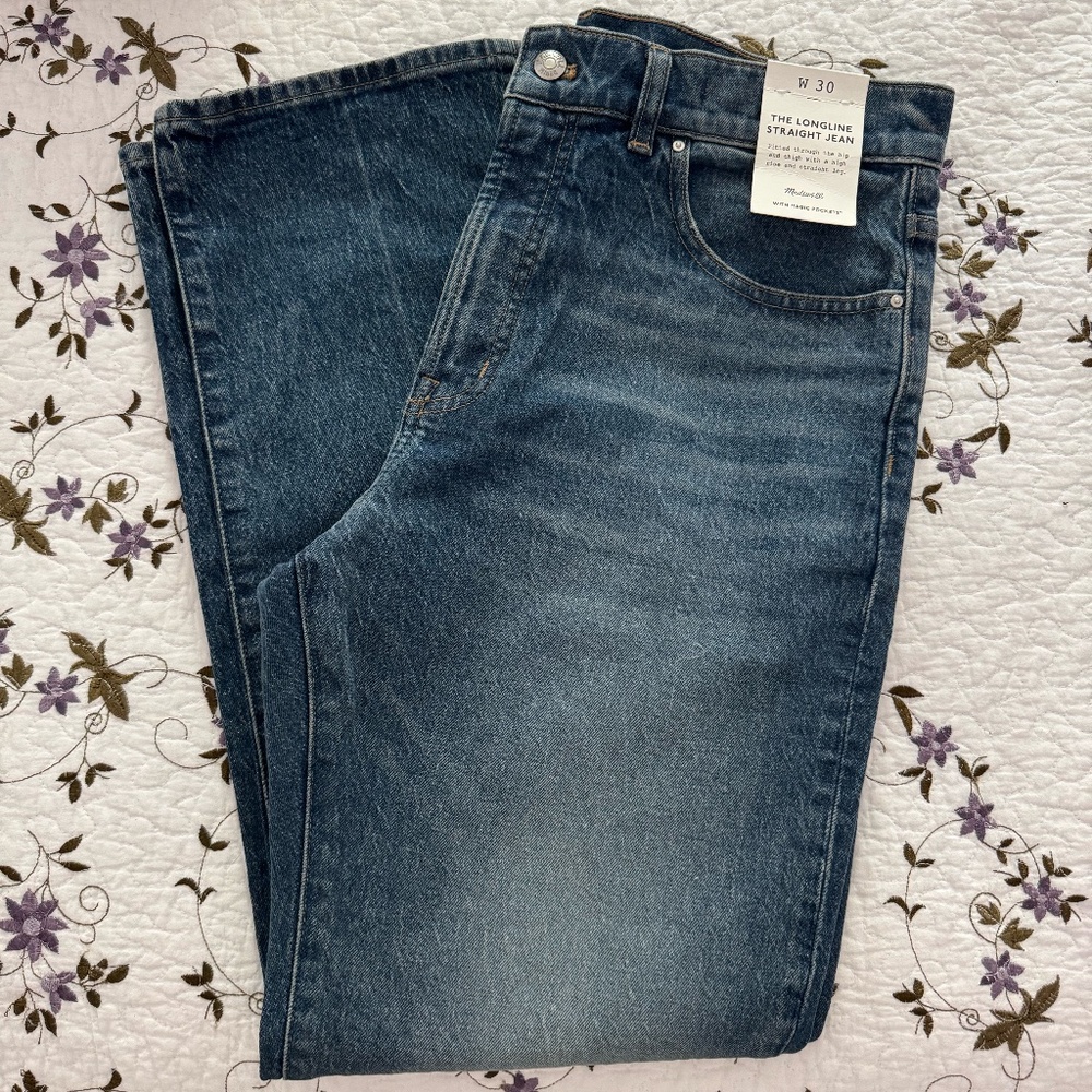 Madewell LongLine Straight Jean Sz W30 NWT